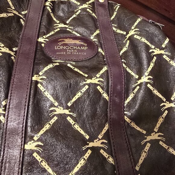 Pre-owned Longchamp Leather Boston Handbag/Satchel/Tote ~ Vintage - Picture 12 of 12